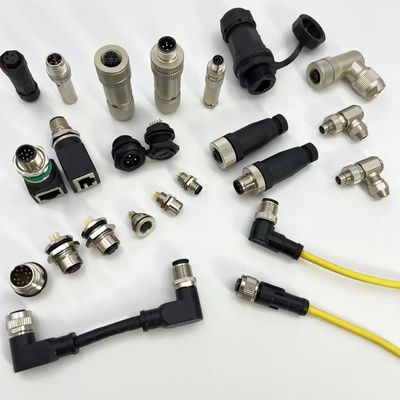 موصلات دائرية صناعية مقفلة ببرغي 17 سنًا M5/M8/M9/12/M16/M23