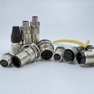 سعر جيد Brass Chrome Plated Electrical 8mm M8 3 Pin Connector 2000Hz الانترنت