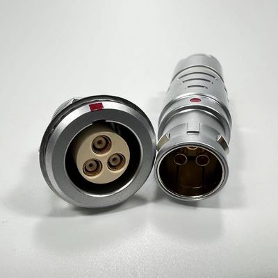 سعر جيد 3 Coaxial Push Pull Circular Connectors plug PPS PEEK Insulator الانترنت